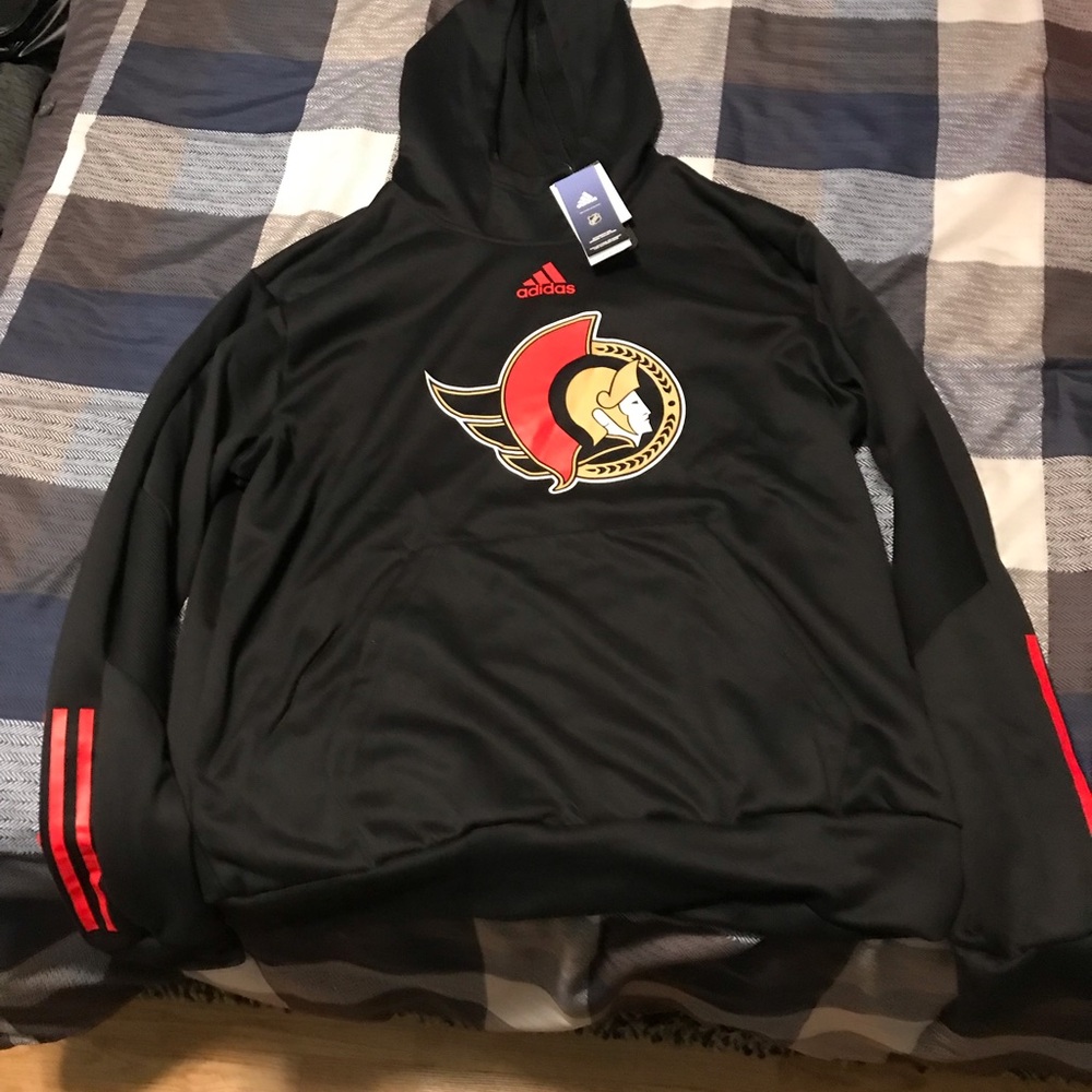 Adidas Ottawa Senators Black Pullover Hoodie - Mens XL
